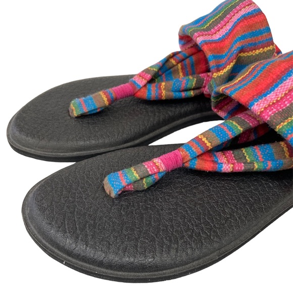 Sanuk Cabaret Kauai Blanket Yoga Sling Burst Prints Sandals 1091531 Size 7 - Picture 4 of 7